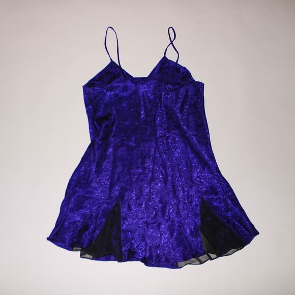 Vintage Victorias Secret Gold Label Royal Purple Slip Dress Size M - Picture 2 of 4